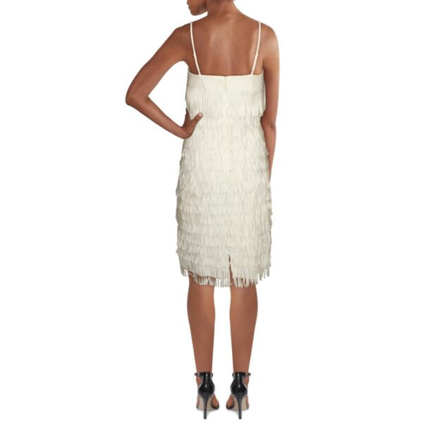 Aidan Mattox Women's Fringed Square Neck Sleeveless Mini Dress - Image 2