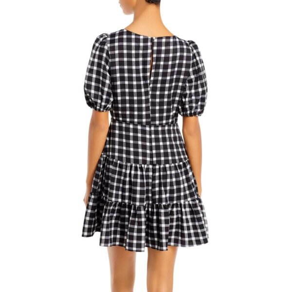 Aqua Womens Plaid Short Mini Dress - Image 2