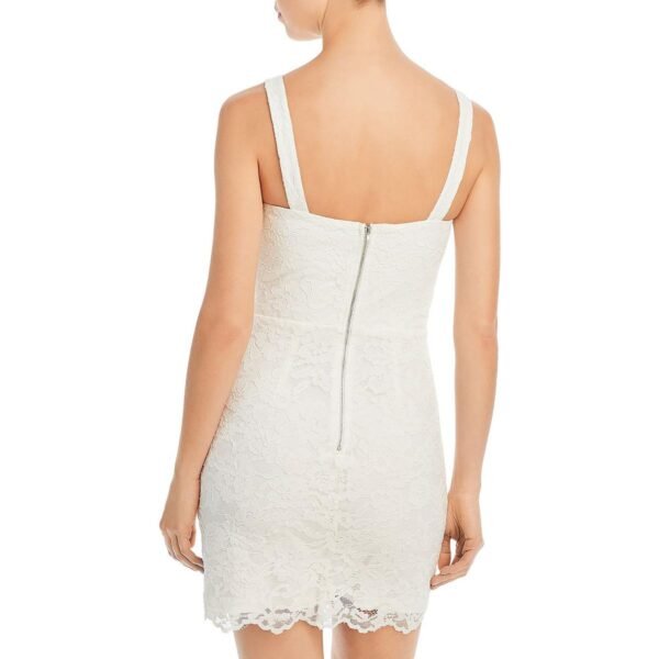 Aqua Womens Lace Short Mini Dress - Image 4